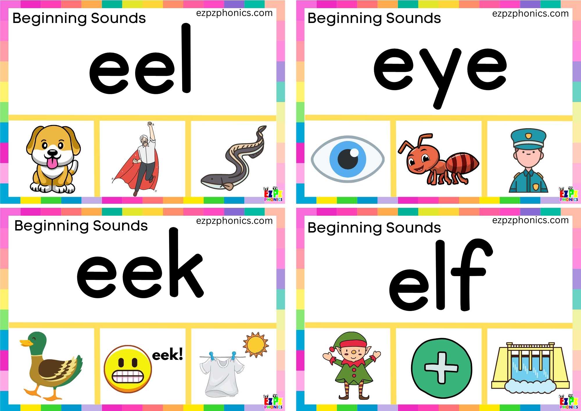 Read The Word And Clip The Correct Image Clip Card Letter E 2